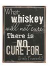 Metal skilt 31x39cm What Whiskey Will Not Cure - There Is No Cure For - Se flere Metal skilte
